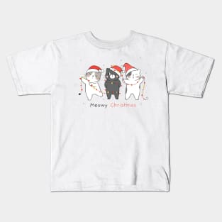 Meowy Christmas Kids T-Shirt